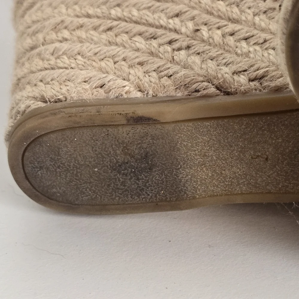 Sam Edelman Patsy Woven Multicolor Ankle Tie Wedge Espadrille Shoes Size 8